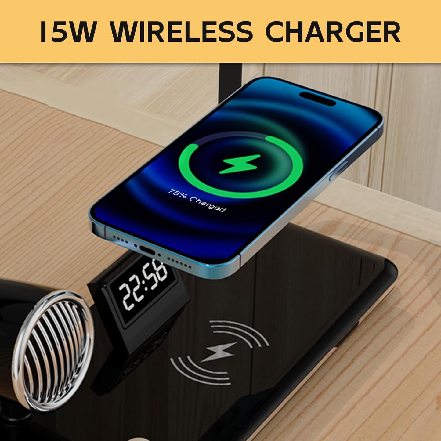 4-in-1 Wireless Charger with BT Speaker