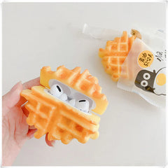 Compatible with Apple , Creative Waffle Headphone Case Protective Case