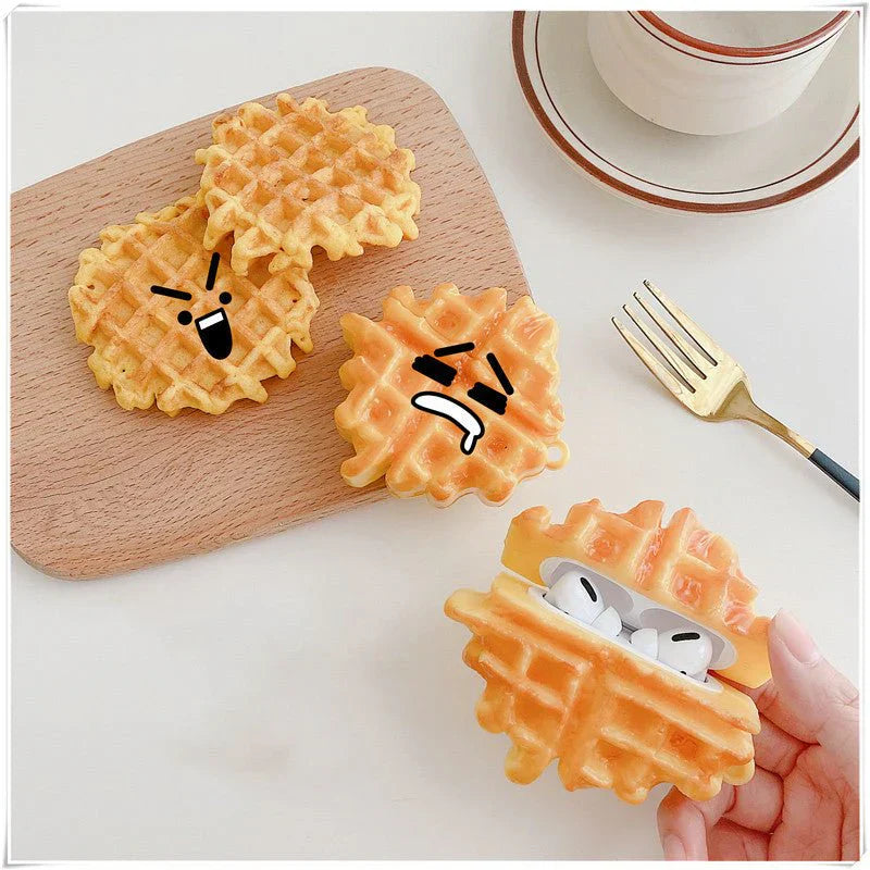 Compatible with Apple , Creative Waffle Headphone Case Protective Case