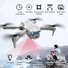 E99 Drone Camera with 720p HD Video, Foldable Design & 360° Flips