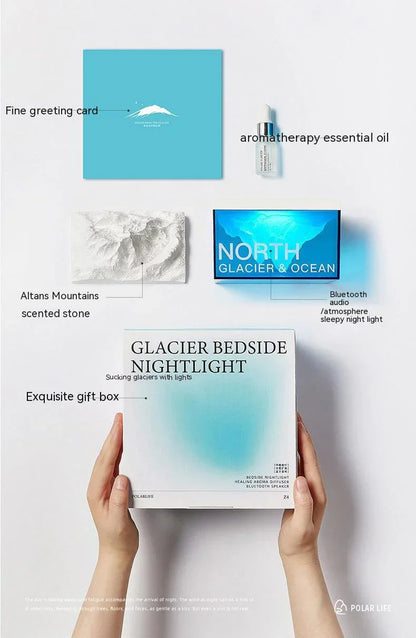 Glacier Night Light Bluetooth Speaker Bedroom Bedside Sleep Light Desktop Atmosphere