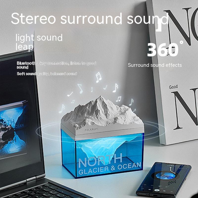 Glacier Night Light Bluetooth Speaker Bedroom Bedside Sleep Light Desktop Atmosphere