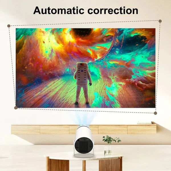 Android Smart Projector with 4K Display for Camping & Home